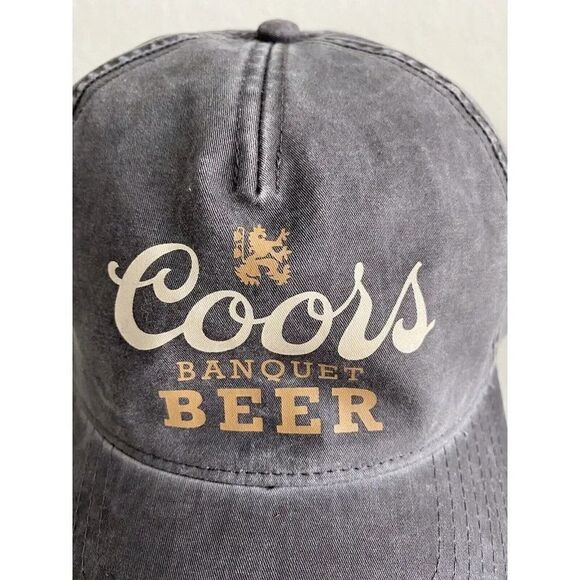 American Needle Coors Banquet Beer Dad Baseball SnapBack Hat Grey Adjustable - Picture 2 of 8